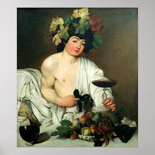 De jonge Bacchus, Caravaggio Poster (Voorkant)