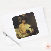 De jonge Bacchus Vierkante Sticker (Envelop)