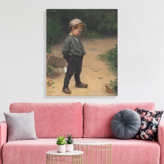 De Jonge Bioloog (door Paul Peel) Canvas Afdruk (Insitu (Woonkamer))