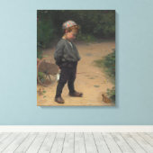 De Jonge Bioloog (door Paul Peel) Canvas Afdruk (Insitu (Houten vloer))