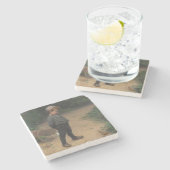 De Jonge Bioloog (door Paul Peel) Stenen Onderzetter (Zijkant)