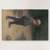 De jonge bioloog met een kikker (door Paul Peel) Legpuzzel (Horizontaal)