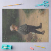 De jonge bioloog met een kikker (door Paul Peel) Tissuepapier (Craft)