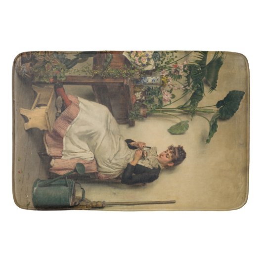 De jonge bloemist (Carl Zewy) Badmat (Voorkant)