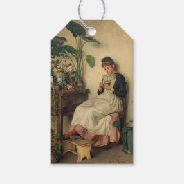 De jonge bloemist (Carl Zewy) Cadeaulabel