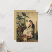 De jonge bloemist (Carl Zewy) Kaart (Voorkant / Achterkant in situ)