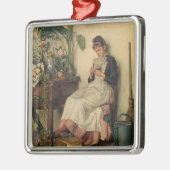 De jonge bloemist (Carl Zewy) Metalen Ornament (Links)