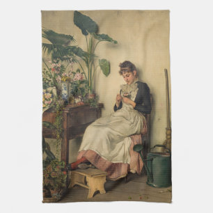 De jonge bloemist (Carl Zewy) Theedoek