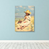 De jonge botanicus (door Paul Peel) Canvas Afdruk (Insitu (Houten vloer))