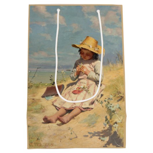 De jonge botanicus (door Paul Peel) Medium Cadeauzakje (Achterkant)