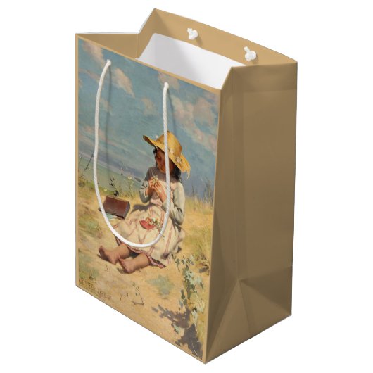 De jonge botanicus (door Paul Peel) Medium Cadeauzakje (Achterkant Gekanteld)