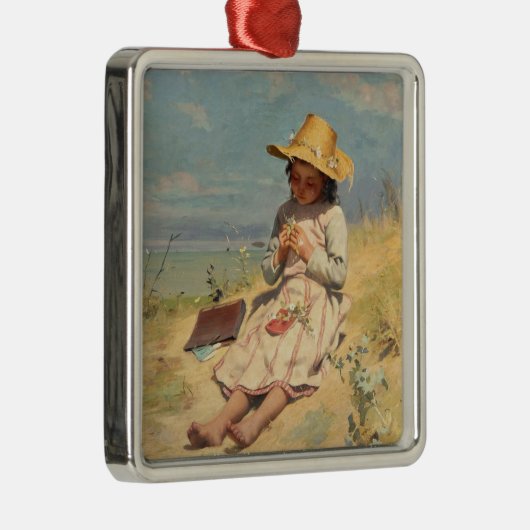 De jonge botanicus (door Paul Peel) Metalen Ornament (Rechts)