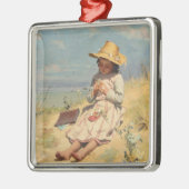 De jonge botanicus (door Paul Peel) Metalen Ornament (Links)