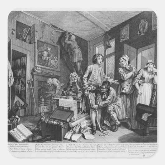 De jonge erfgenaam heeft het recht vierkante sticker (Voorkant)