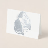 de jonge Franz Liszt - zilveren portret Folie Kaarten (Voorkant)