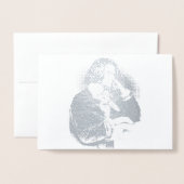 de jonge Franz Liszt - zilveren portret Folie Kaarten (Voorkant met envelop)