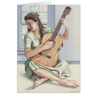 De jonge gitarist-kaart