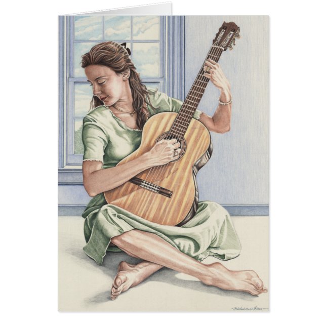 De jonge gitarist-kaart (Voorkant)