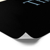 De jonge gitarist zwart poster (Hoek)