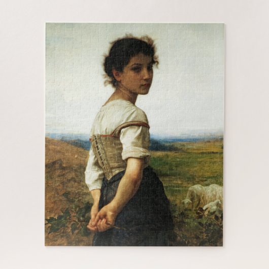 De jonge herder van William-AdolpheBouguereau Legpuzzel (Verticaal)
