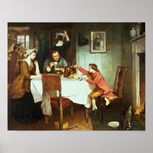 De jonge James Watt die met Steam speelt Poster (Voorkant)