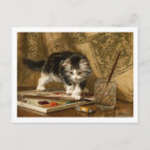 De jonge kunstenaar Henriëtte Ronner-Knip Briefkaart (Voorkant)