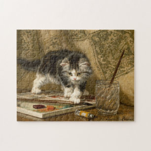 De jonge kunstenaar Henriëtte Ronner-Knip Legpuzzel