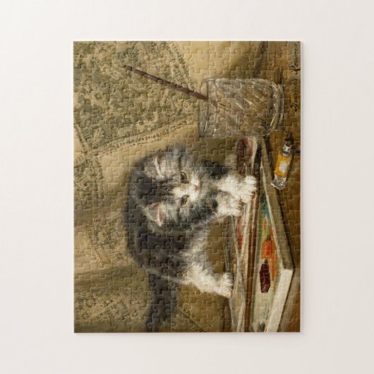 De jonge kunstenaar | Henriëtte Ronner-Knip Legpuzzel (Verticaal)