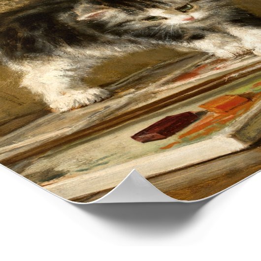 De jonge kunstenaar | Henriëtte Ronner-Knip Poster (Hoek)