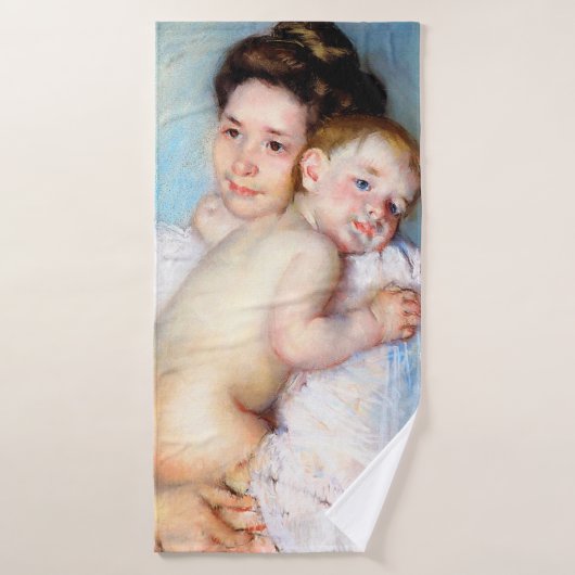 De jonge moeder, Cassatt Badhanddoek (Badhanddoek)