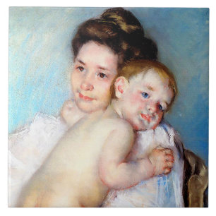 De jonge moeder, Cassatt Tegeltje
