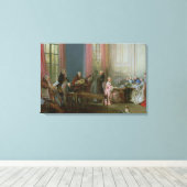 De jonge Mozart in de clavichord Canvas Afdruk (Insitu (Houten vloer))