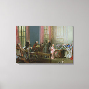 De jonge Mozart in de clavichord Canvas Afdruk