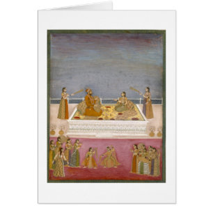 De jonge Mughal Emperor Muhammad Shah in een zee