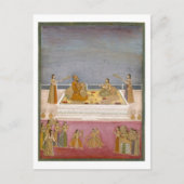 De jonge Mughal Emperor Muhammad Shah in een zee Briefkaart (Voorkant)