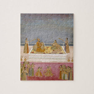 De jonge Mughal Emperor Muhammad Shah in een zee Legpuzzel