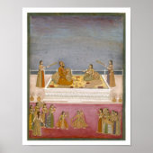 De jonge Mughal Emperor Muhammad Shah in een zee Poster (Voorkant)