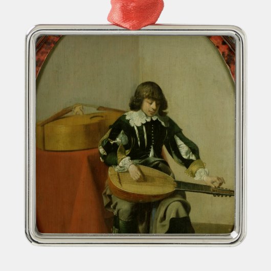 De jonge musicus metalen ornament (Voorkant)