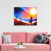 De jonge ontdekkingsreizigers canvas afdruk (Insitu (Woonkamer))