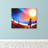 De jonge ontdekkingsreizigers canvas afdruk (Insitu (Houten vloer))