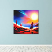 De jonge ontdekkingsreizigers canvas afdruk (Insitu (Houten vloer))