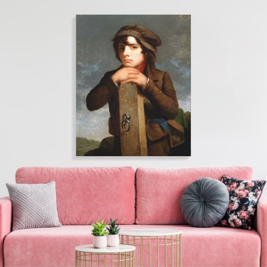 De jonge rondweg (door James Henry Beard) Canvas Afdruk (Insitu (Woonkamer))