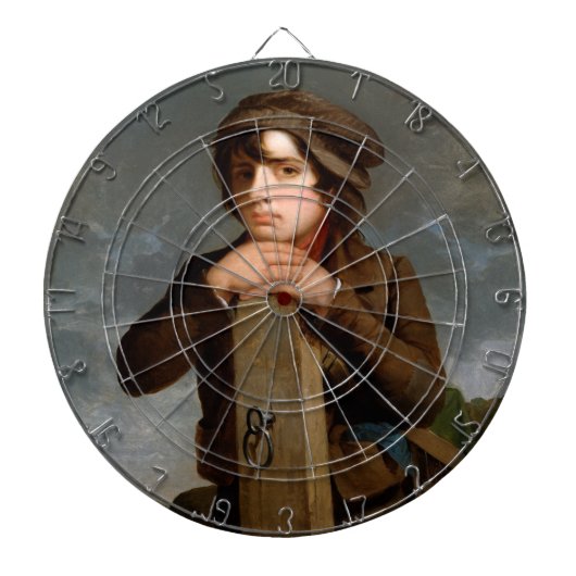 De jonge rondweg (door James Henry Beard) Dartbord (Voorkant)