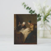 De jonge Seamstress van Jean-Francois Millet Briefkaart (Staand voorkant)