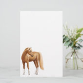 De jonge sorrel Horse Stationery Briefpapier (Staand voorkant)