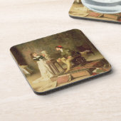 De jonge spaander (olie op doek) bier onderzetter (Linkerzijde)