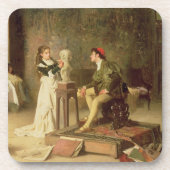 De jonge spaander (olie op doek) bier onderzetter (Voorkant)