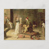 De jonge spaander (olie op doek) briefkaart (Voorkant)