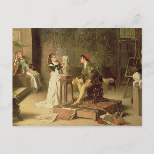 De jonge spaander (olie op doek) briefkaart (Voorkant)