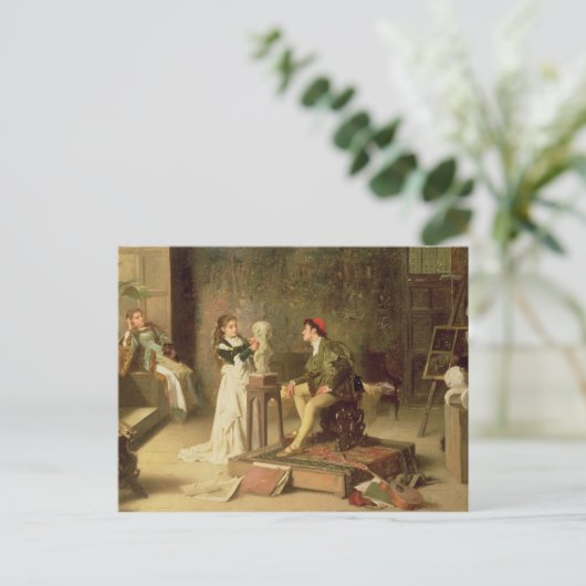 De jonge spaander (olie op doek) briefkaart (Staand voorkant)